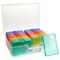16 Transparent 4x6 Photo Storage Boxes and Organizer with Handle for Pictures, Art Supplies (Rainbow Colors)